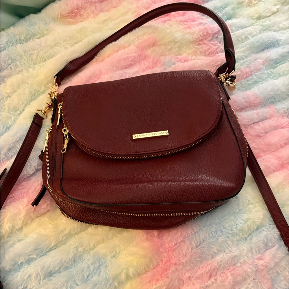 Poppy & Peonies Downtown Crossbody in Berry